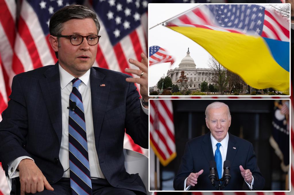 "Speaker Johnson Urged to Act on Ukraine Aid Bill Amid Government Funding Debate"