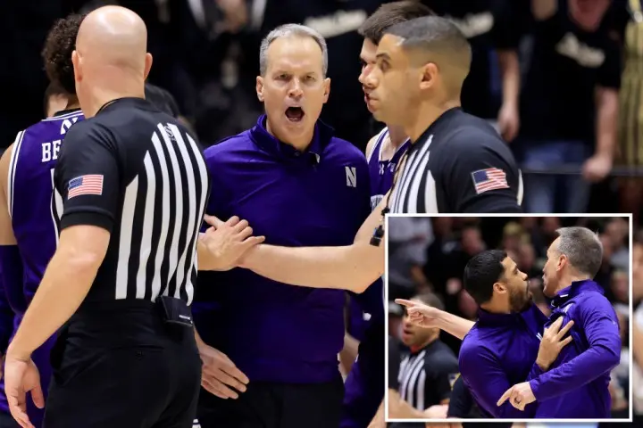 Featured image for "Northwestern Coach Chris Collins Ejected in Epic Showdown Against Purdue"