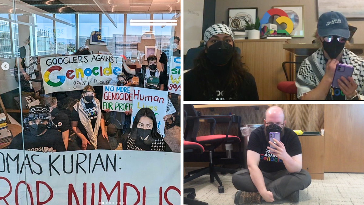 Featured image for "Google Employees Protest Against Contract with Israel, Stage Sit-ins and Protests"