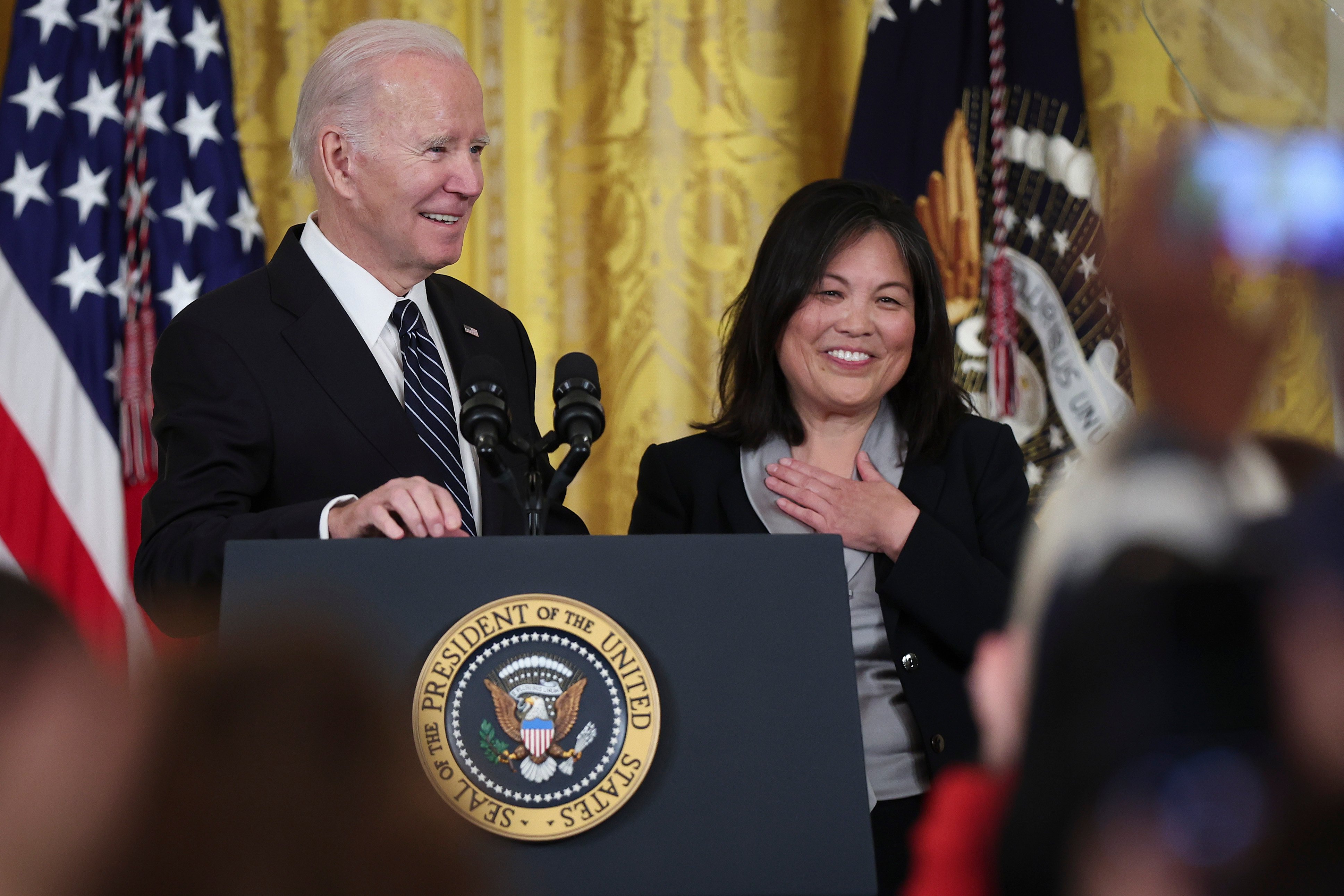 Featured image for "Controversy Surrounds Biden's Labor Secretary Nominee, Julie Su"