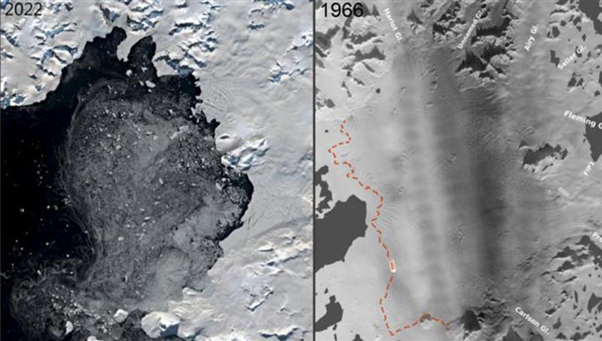 Featured image for Aerial Photos Show Antarctic Ice Shelf Collapse and Emission Reduction Signals