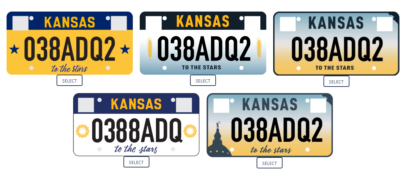 Featured image for Vote for the Next Kansas License Plate Design
