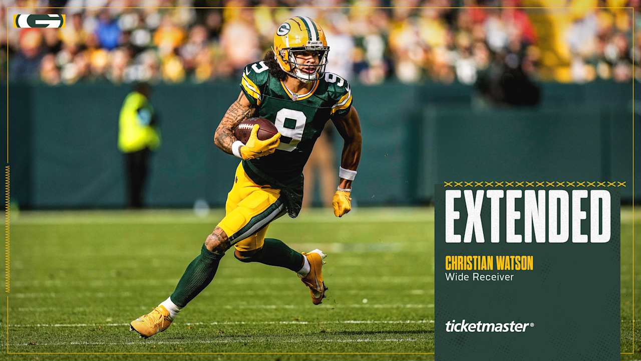 Featured image for Packers extend WR Christian Watson's contract through 2026