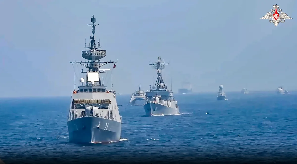 Featured image for "Joint Naval Drills: China, Russia, and Iran Showcase Military Cooperation in Gulf of Oman"