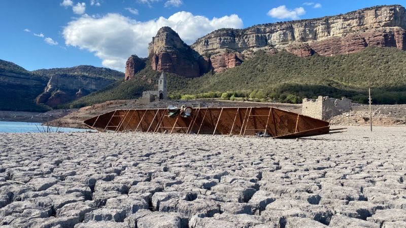 Spain's Drought Woes: Disappearing Lakes, Ancient Monastery and Submerged Village Resurface.