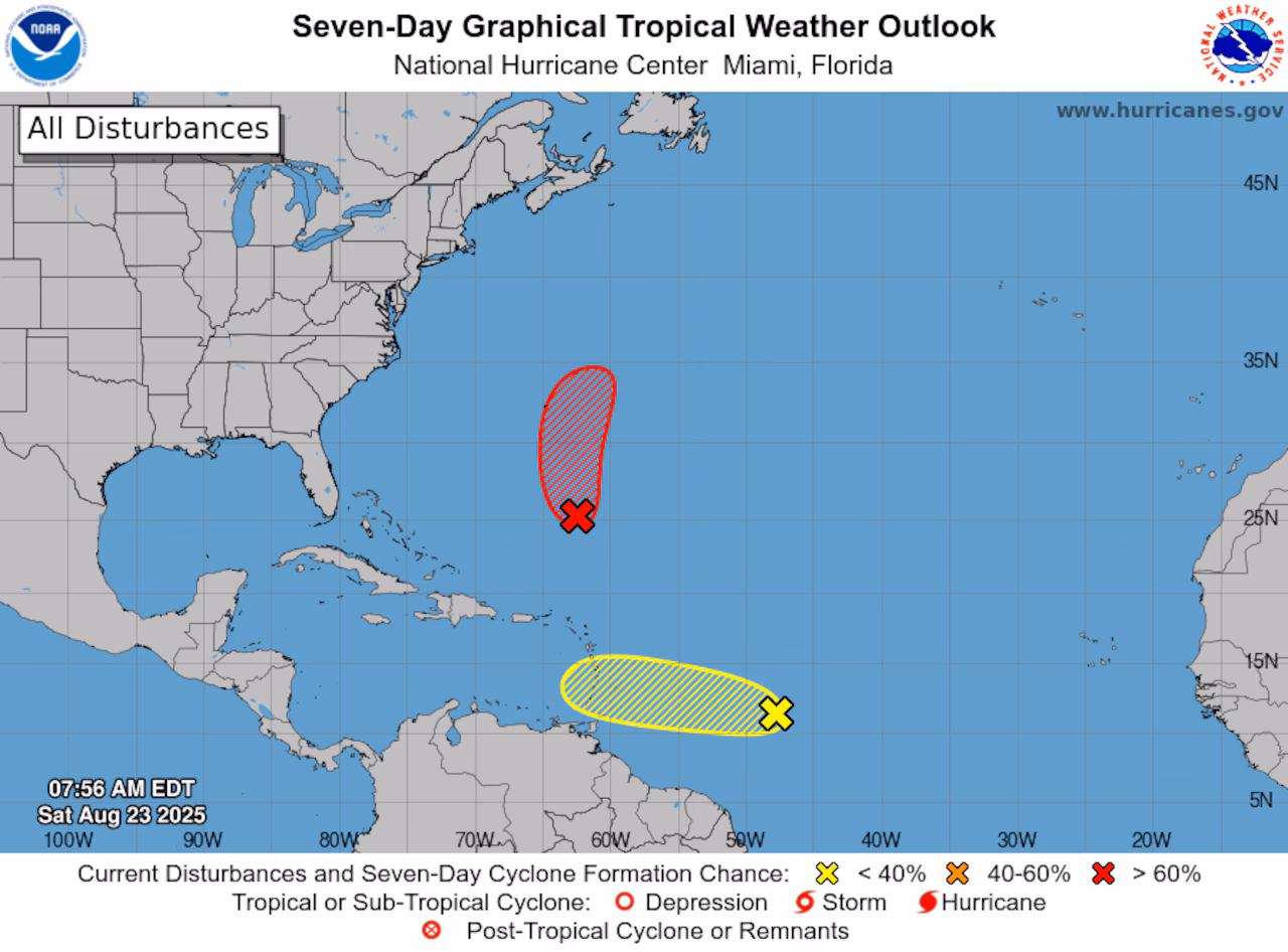 Featured image for Tropical Storm Fernand Forms in Atlantic, Path and Season Outlook