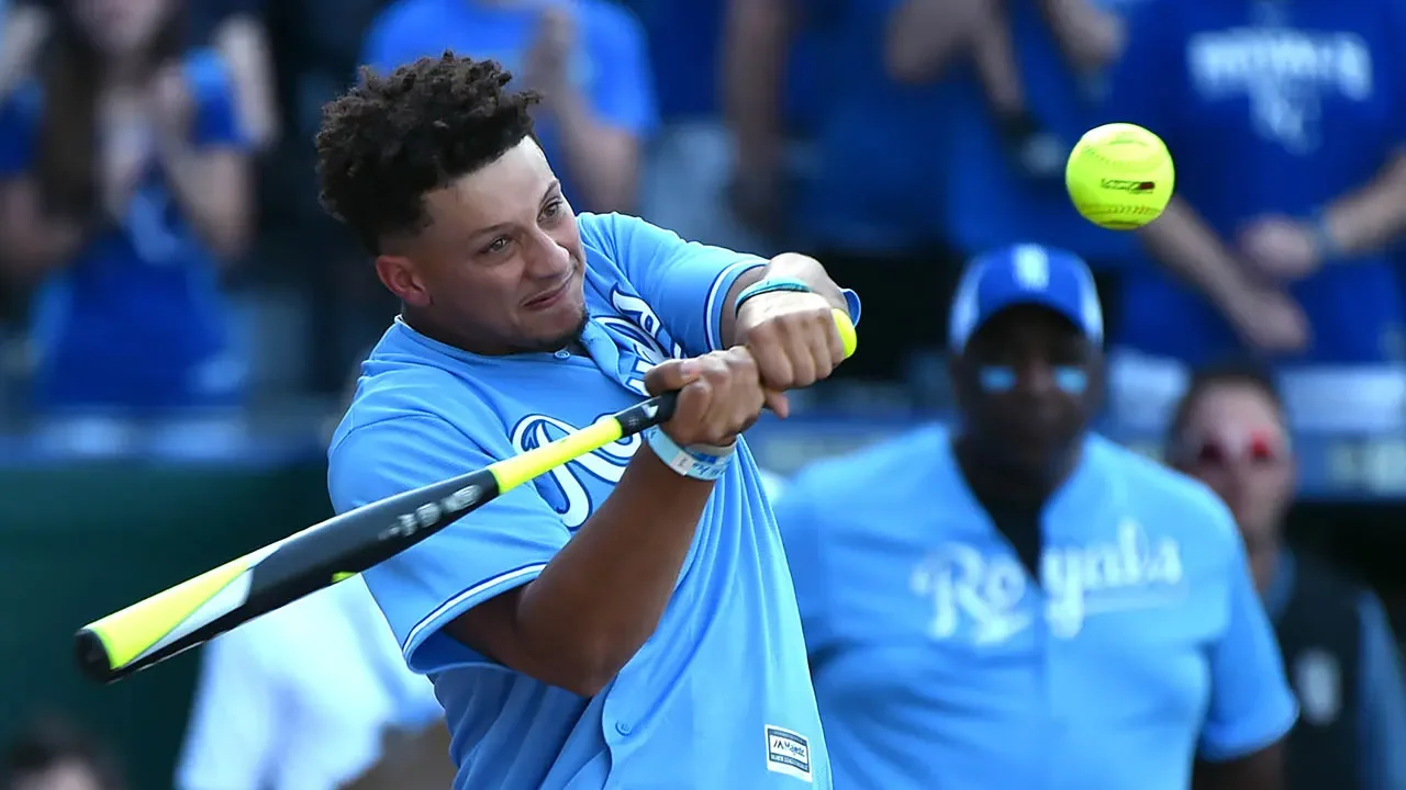 Patrick Mahomes Shines at Royals' Celebrity Softball Game.