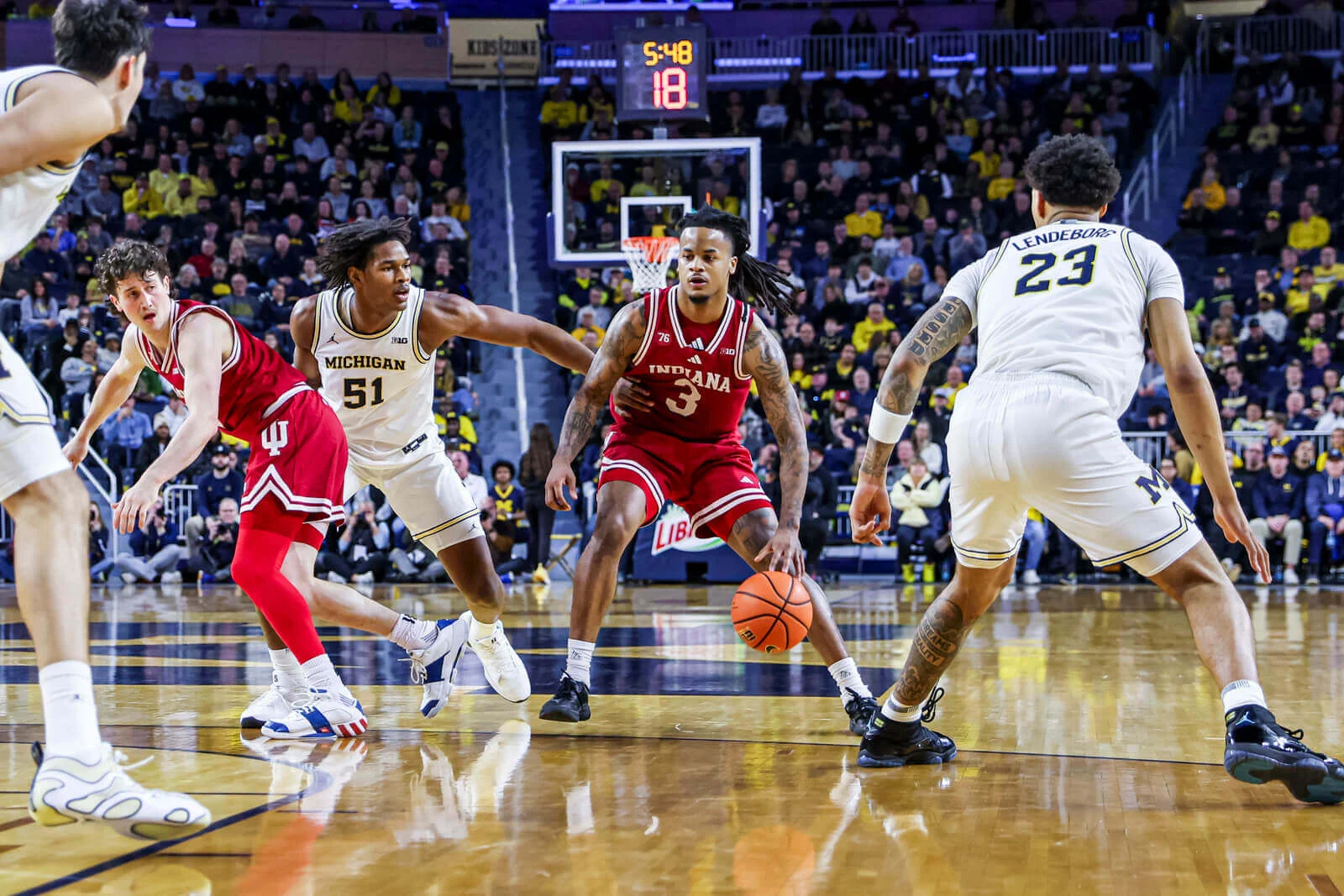 Hoosiers stumble in Ann Arbor as defensive lapses and fouls bite