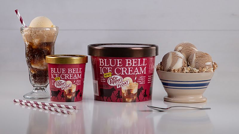 Featured image for Blue Bell introduces Dr Pepper Float ice cream, a Texas-inspired flavor.