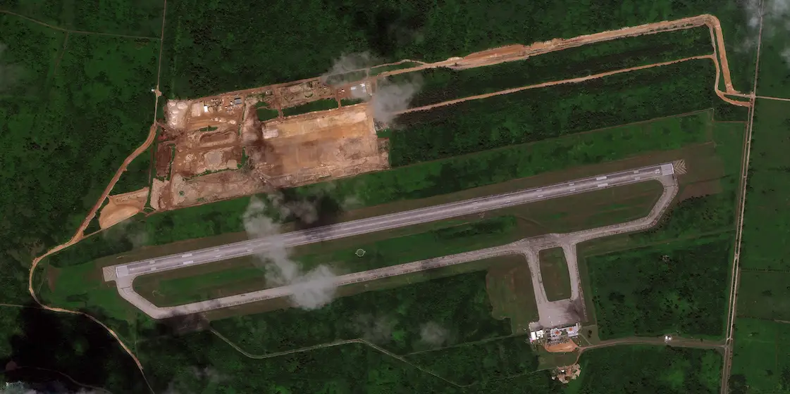"US Advances ACE Airfield Construction in Tinian: Satellite Photos Reveal Progress"
