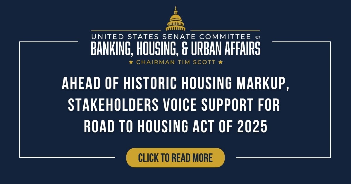 Featured image for Bipartisan Senate Moves Forward on Major Housing Legislation to Boost Affordability