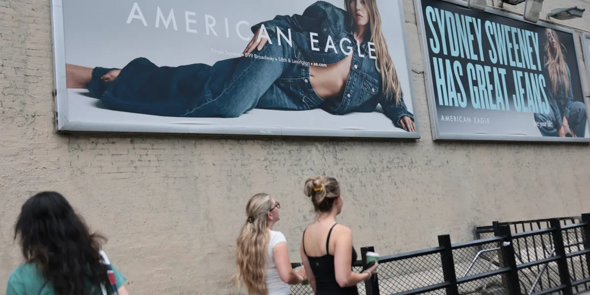 Featured image for American Eagle's Foot Traffic Drops Post-Sydney Sweeney Ad Controversy