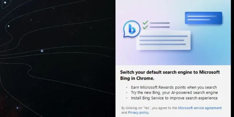 Microsoft's Aggressive Tactics: Pushing Bing on Windows 11 Users with Malware-like Pop-ups