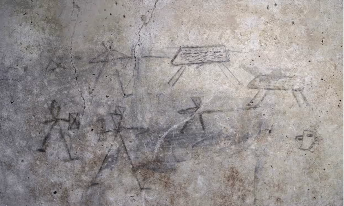 Featured image for Children's Violent Gladiator Sketches Unearthed in Pompeii