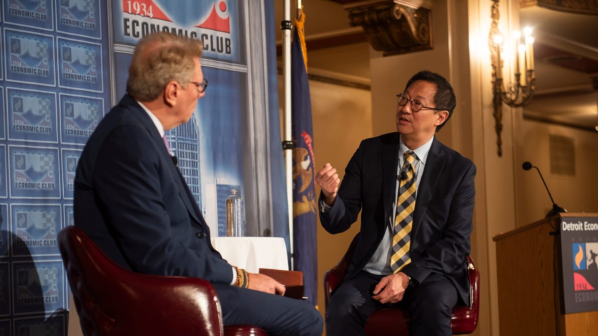 Featured image for UM President Ono Supports Harbaugh Amidst Controversy and Discusses Campus Tensions