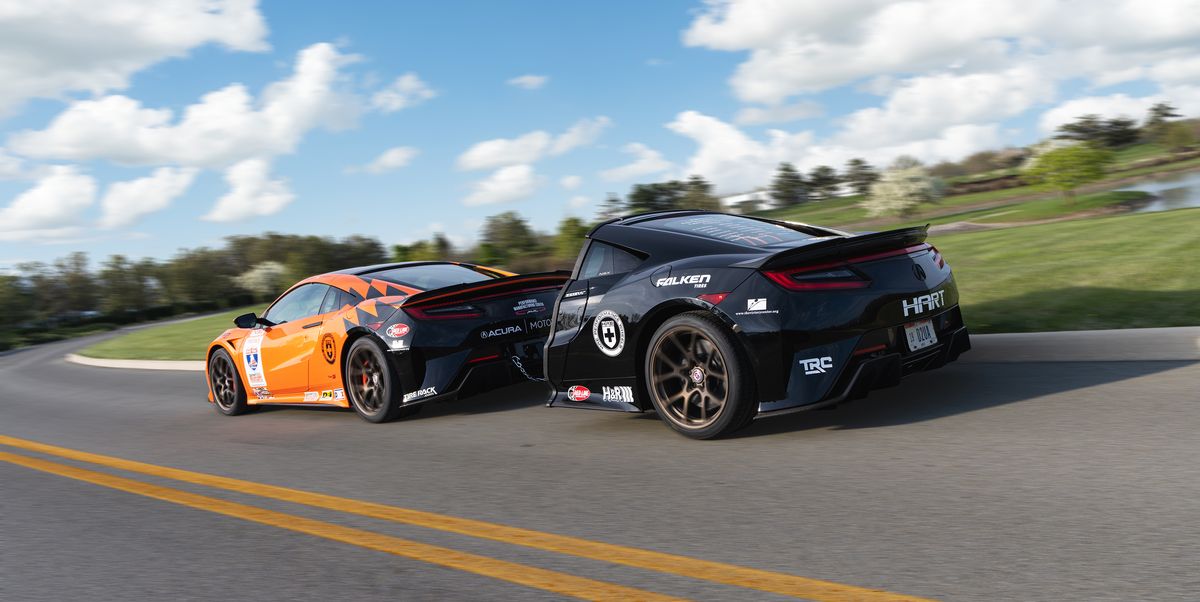 Acura unveils NSX Type S with custom trailer for racing.
