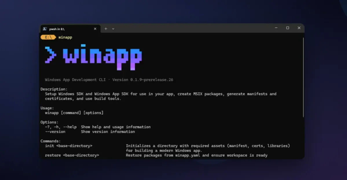 Open-Source Windows App Development CLI Debuts in Public Preview