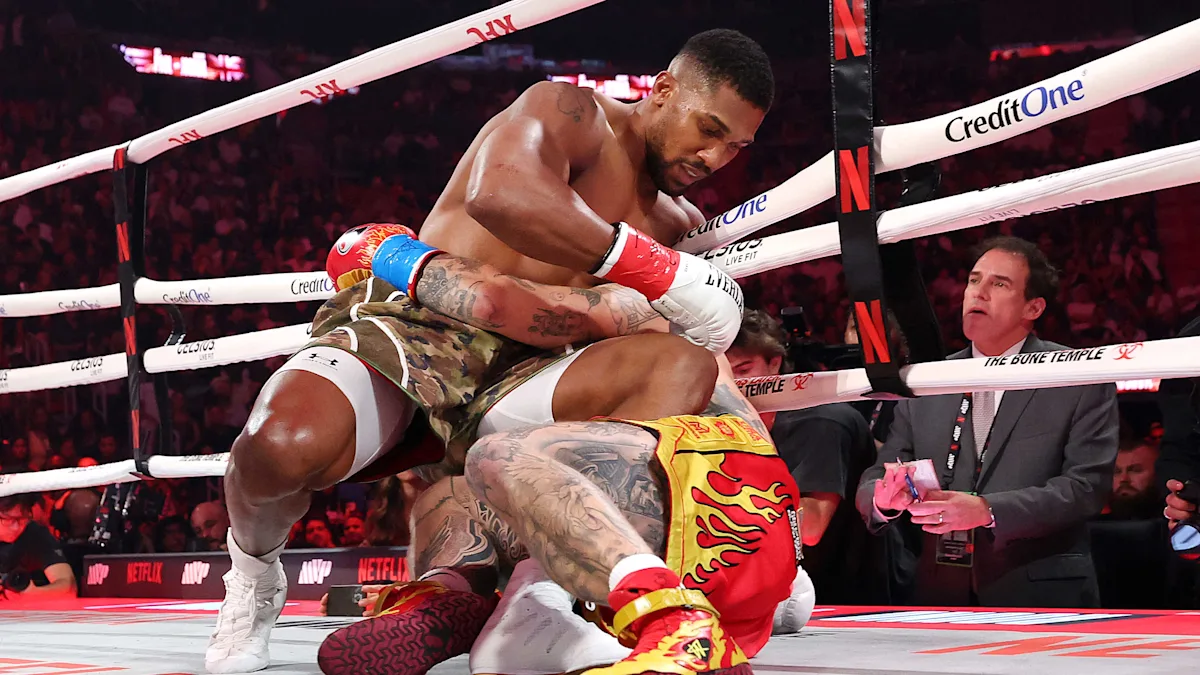 Featured image for Anthony Joshua's Bizarre Fight with Jake Paul Ends in Hospitalization