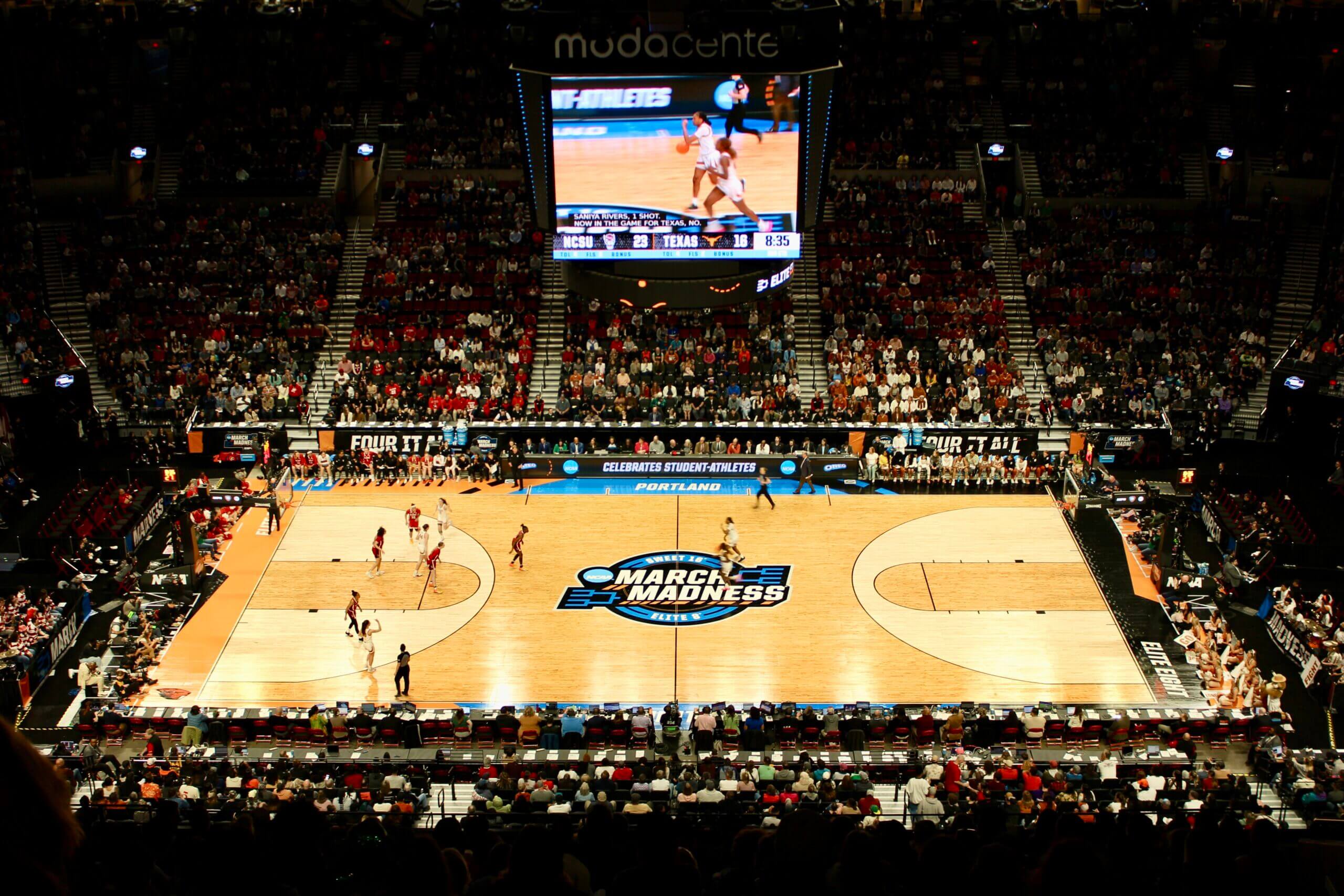 Featured image for "Discrepancy in 3-Point Lines at Women's March Madness Portland Court"