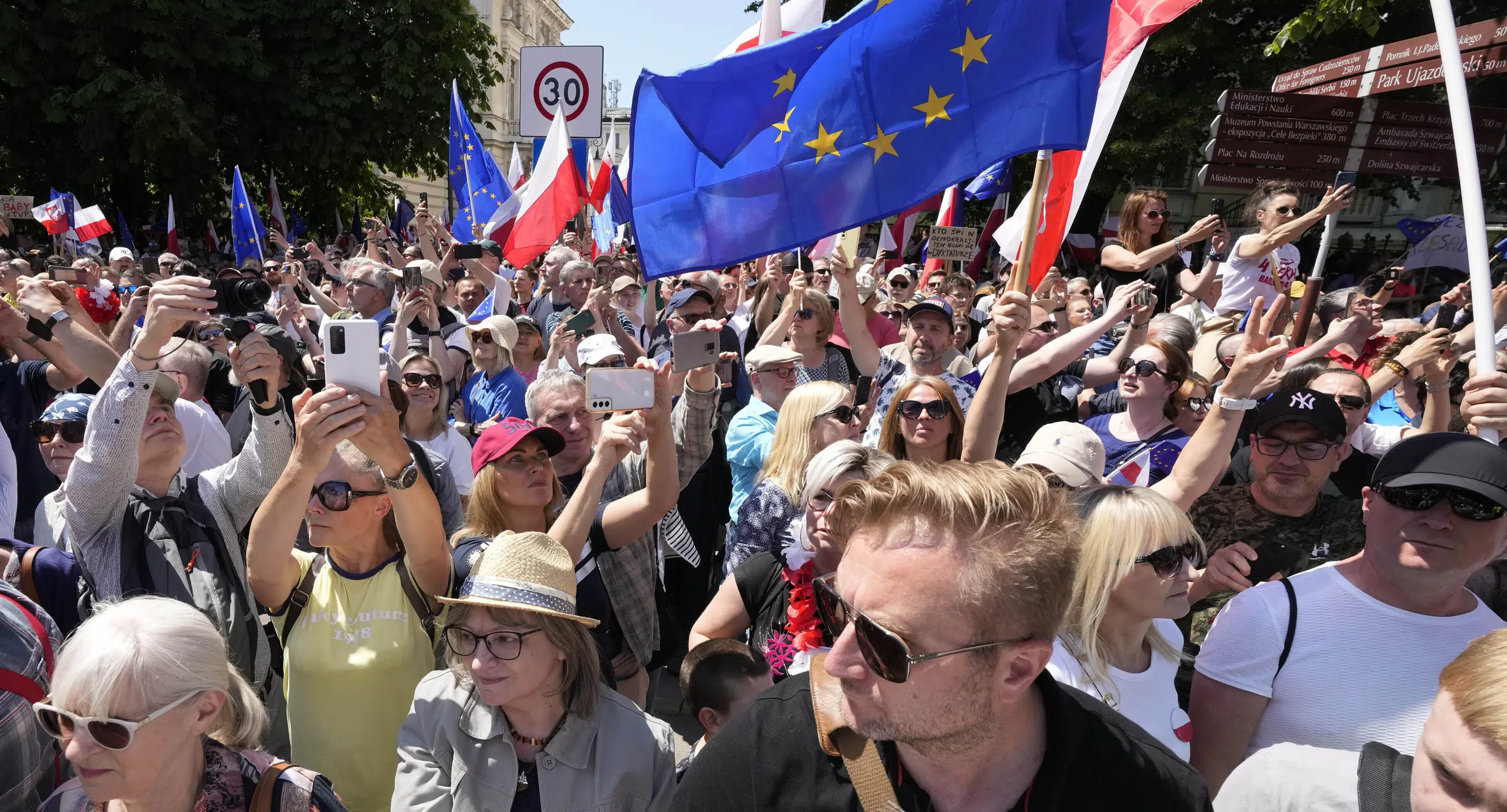 Massive Pro-Democracy Protests Sweep Poland Amidst Political Turmoil.