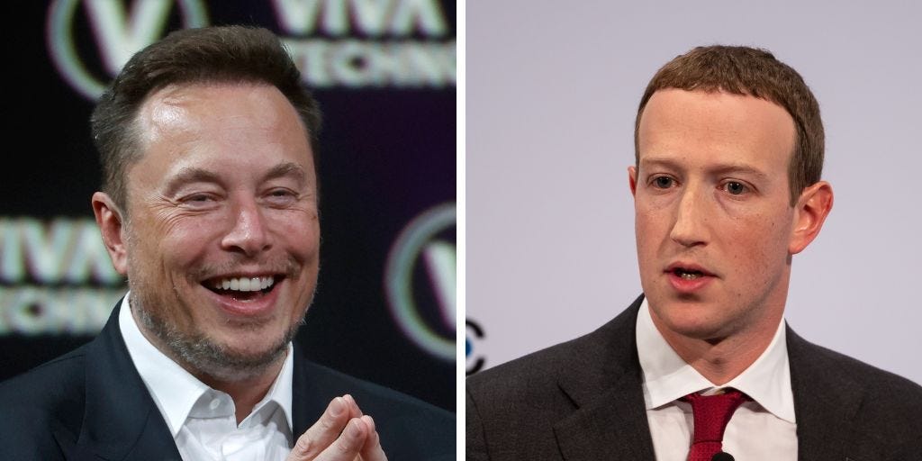 Featured image for Elon Musk Mocks Mark Zuckerberg's Size in Ongoing Feud