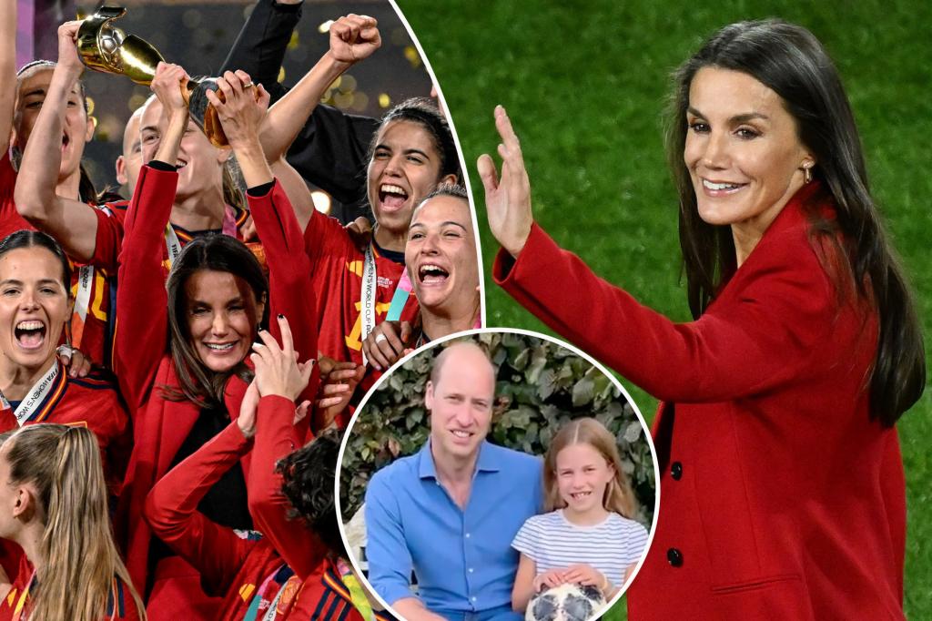Featured image for "Queen Letizia shines at World Cup victory while Prince William skips match"
