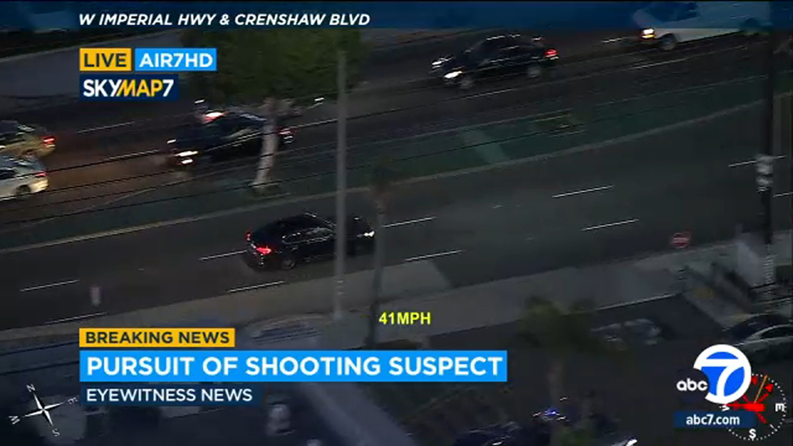 Featured image for Los Angeles Police Pursue Reckless Shooting Suspect in High-Speed Chase