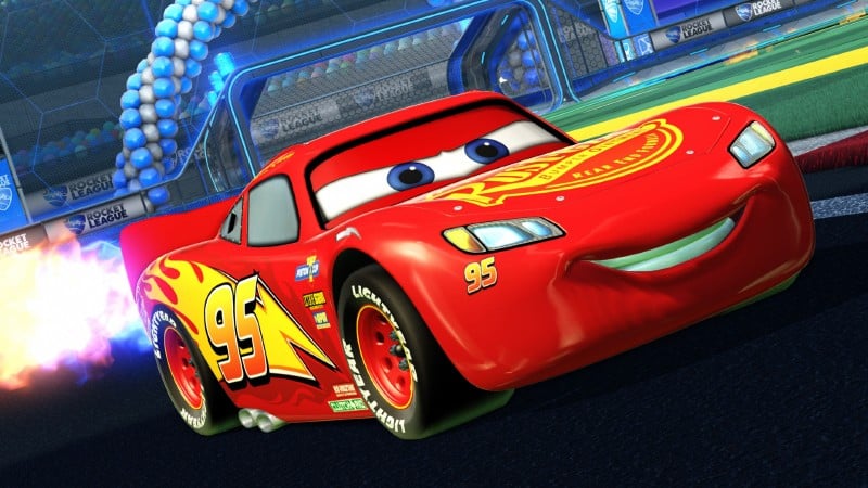 Featured image for Lightning McQueen Speeds into Rocket League for Epic Crossover
