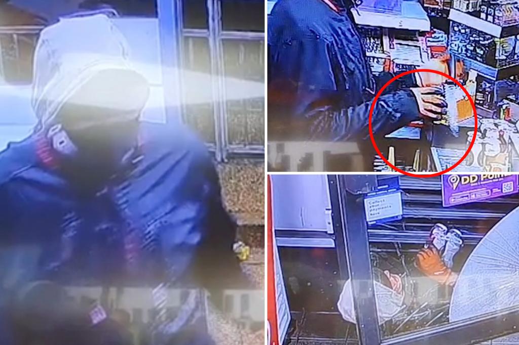 Shopkeeper traps knife-wielding thief in shutters, foils robbery.