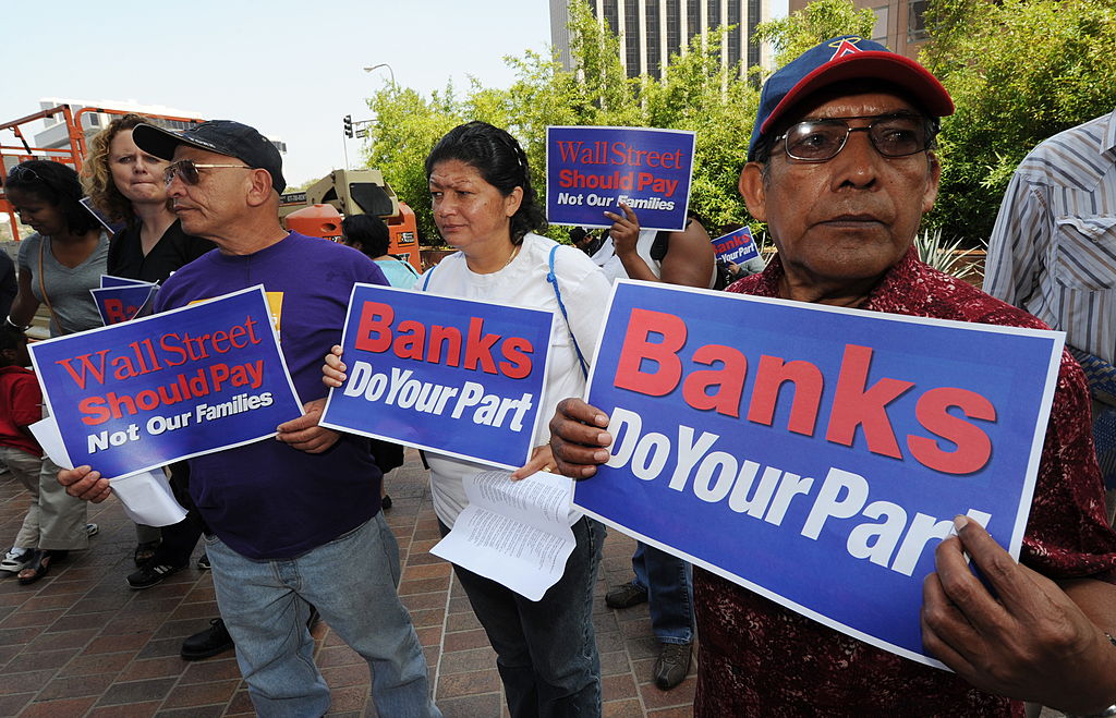 Taxpayers express outrage over bank bailouts and call for prevention of future crises.