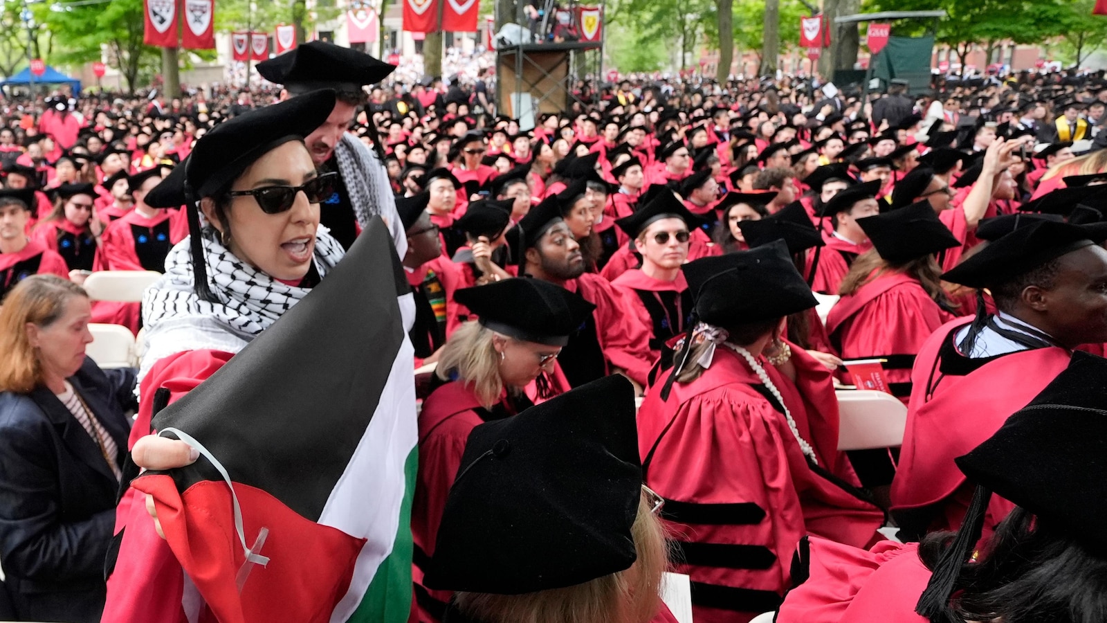 "Harvard Graduation Marred by Mass Walkout Protesting for Palestine"