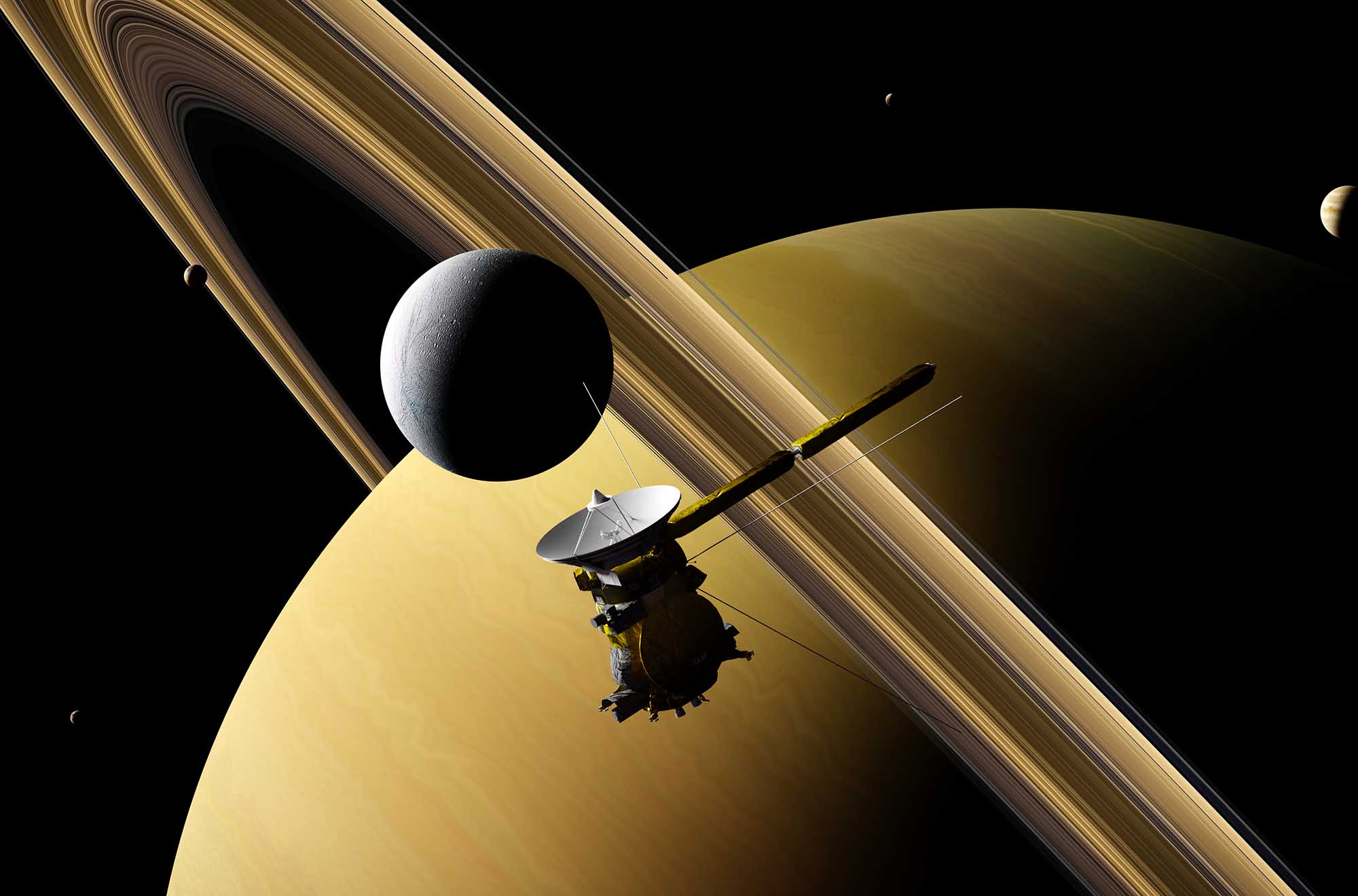 Featured image for Saturn's Rings Losing Mass at Alarming Rate.