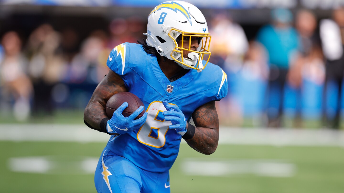 Featured image for Chargers' Omarion Hampton to miss extended time with ankle injury