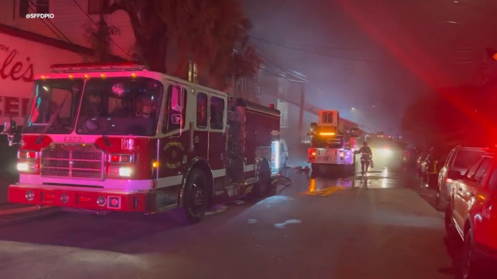 Firefighters successfully extinguish 3-alarm apartment building fire in San Francisco's Inner Sunset neighborhood