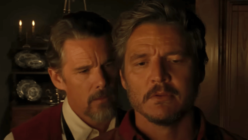 "Pedro Pascal and Ethan Hawke star in Almodóvar's intimate gay cowboy drama 'Strange Way of Life' trailer"