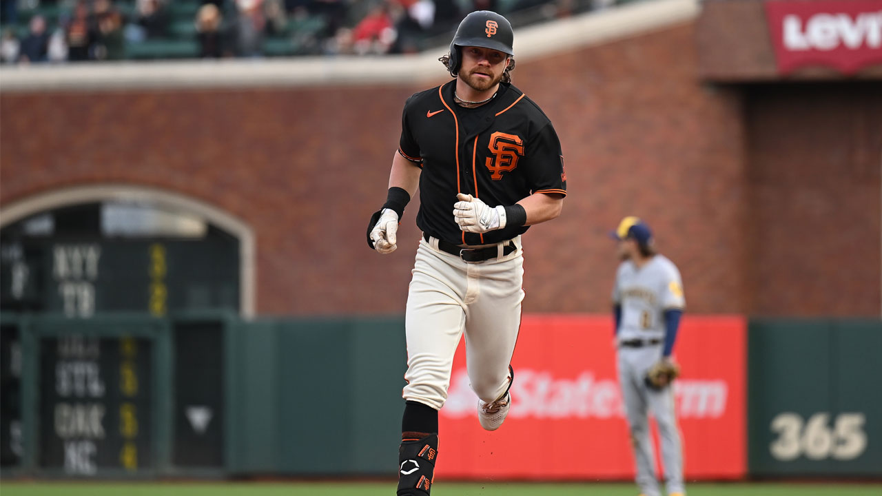 Featured image for Giants' Brett Wisely shines with glove and bat in win over Brewers.