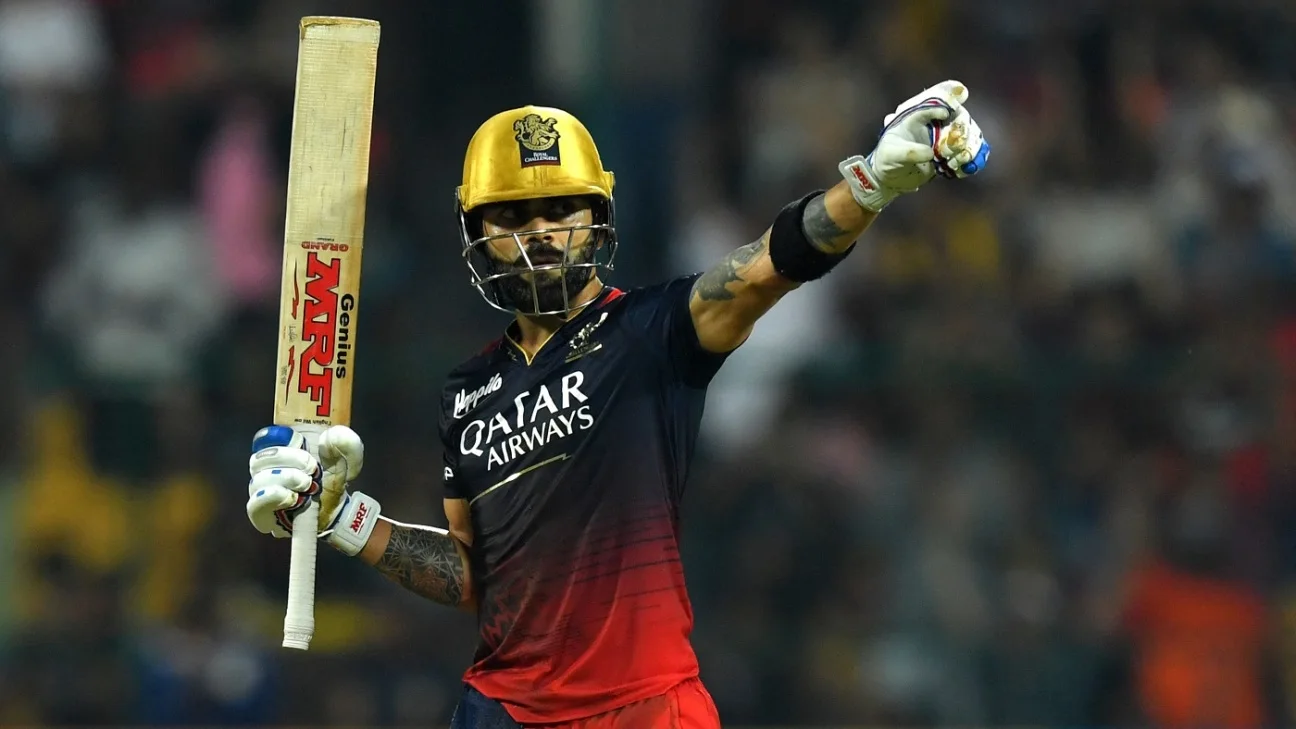 Featured image for Kohli's T20 form questioned despite record ton in IPL playoffs race.