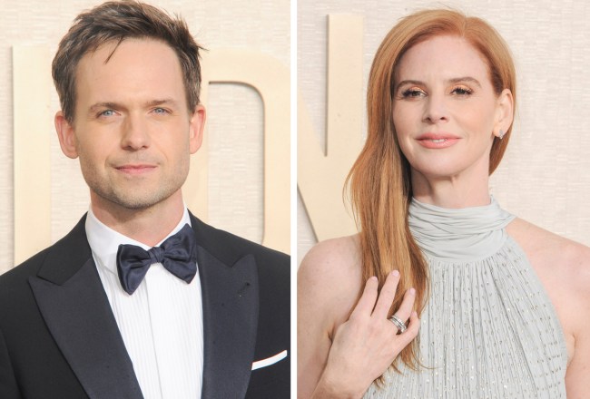 Featured image for Patrick J. Adams and Sarah Rafferty Launch 'Suits' Rewatch Podcast