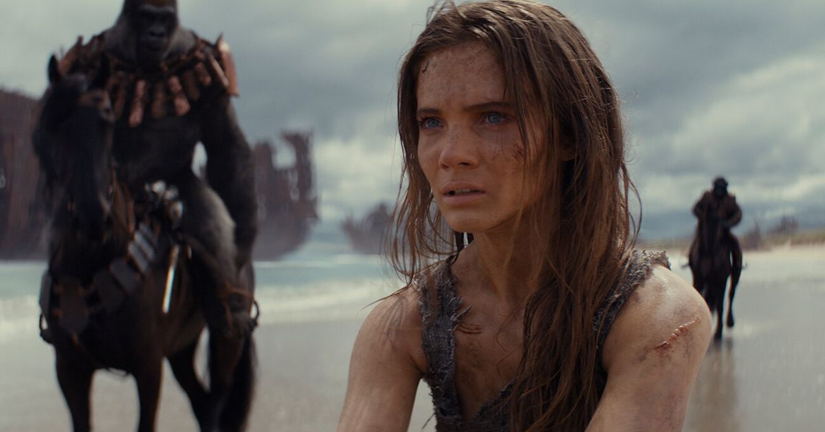 Featured image for "Humanity's Descent in 'Kingdom of the Planet of the Apes' Super Bowl Trailers"