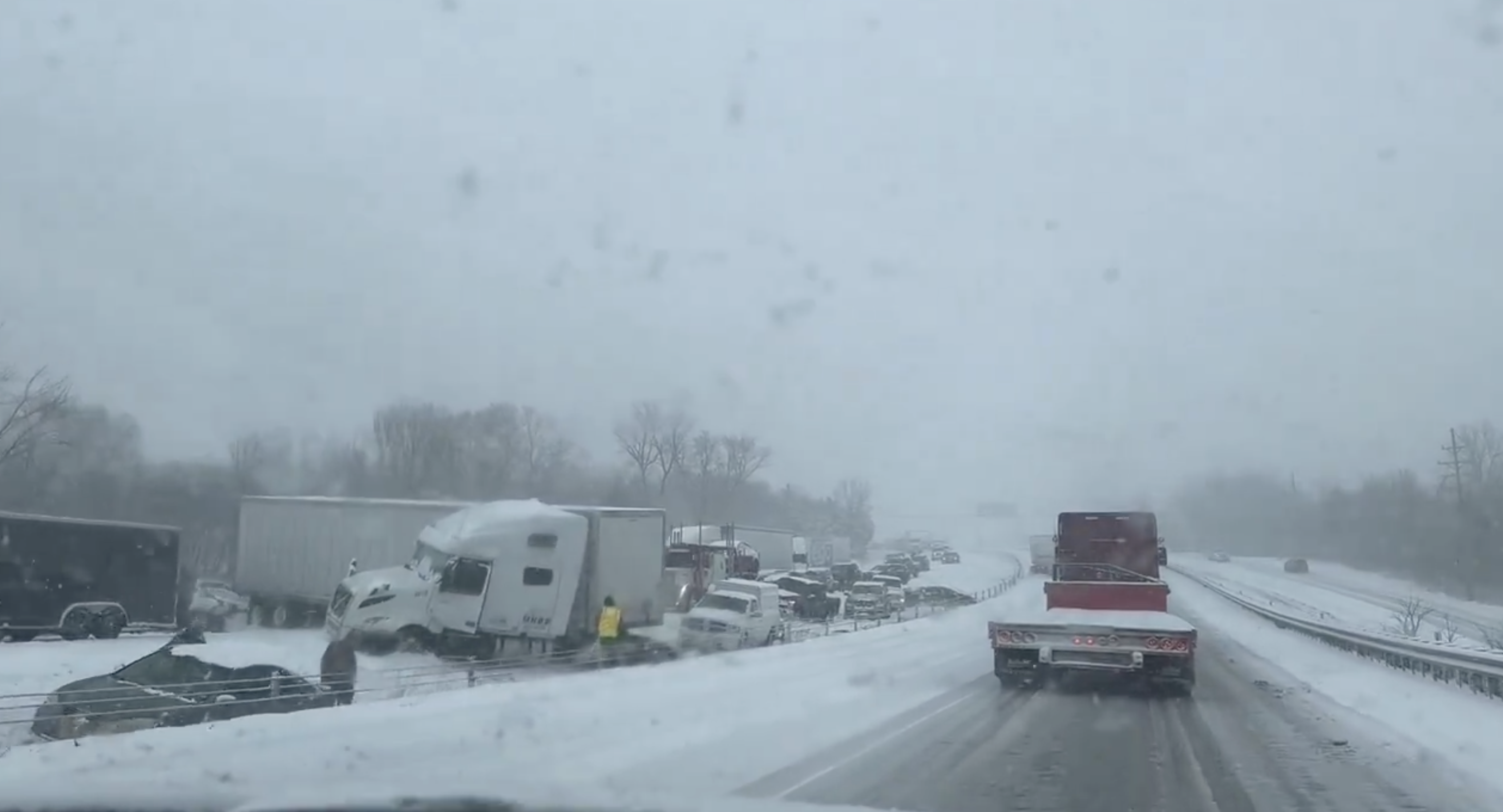 Featured image for "Massive Pileup Shuts Down I-70 in Missouri Amid Rare Snowfall and Major Traffic Delays"