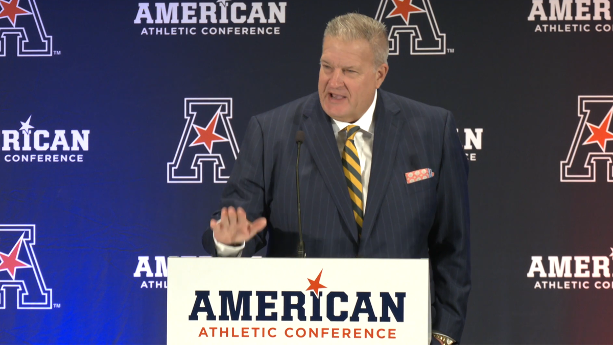 Featured image for Charlotte FB Coach Biff Poggi's Fiery Exit at AAC Media Days