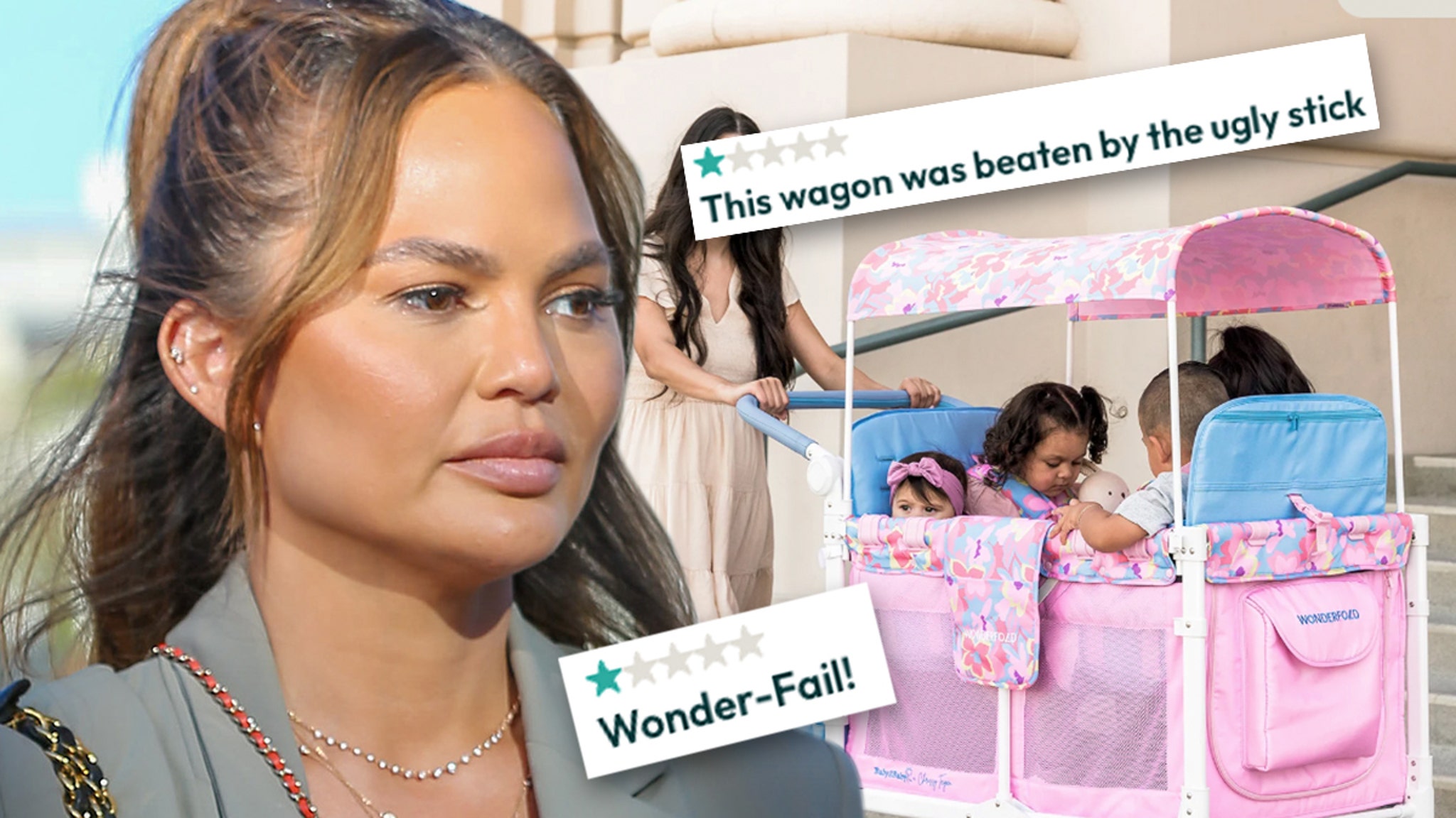 Featured image for Chrissy Teigen Faces Backlash Over Wonderfold Wagon Collaboration