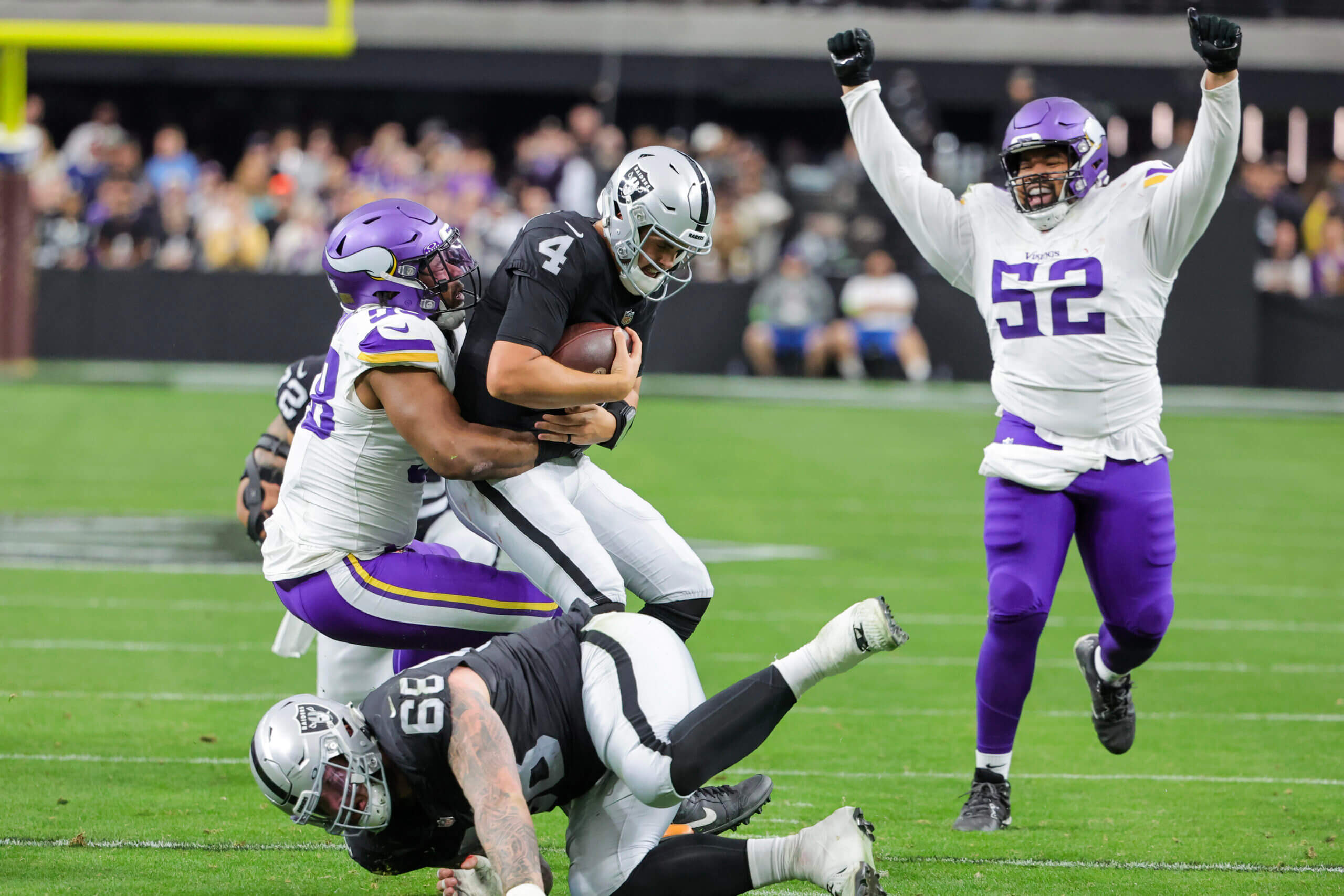 Featured image for "Vikings' Defensive Coordinator Brian Flores Dominates Psychological Warfare on QBs"