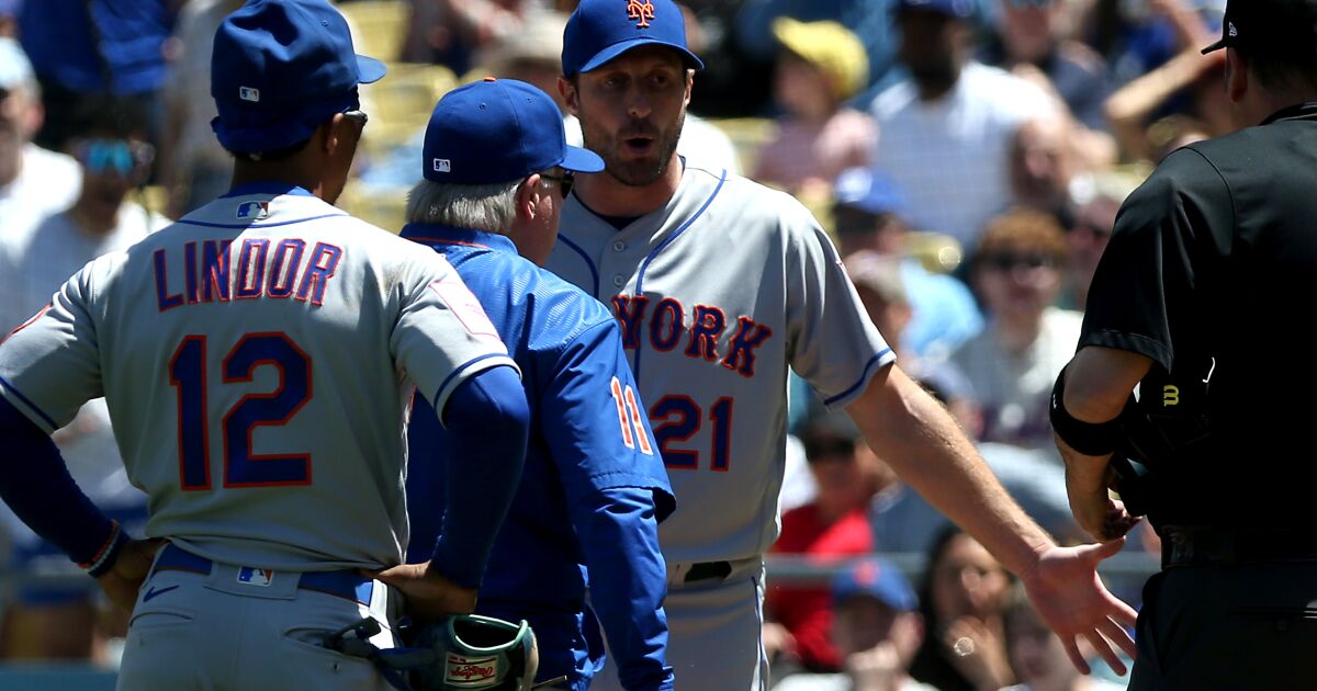 Max Scherzer's ejection impacts Mets vs Dodgers game.