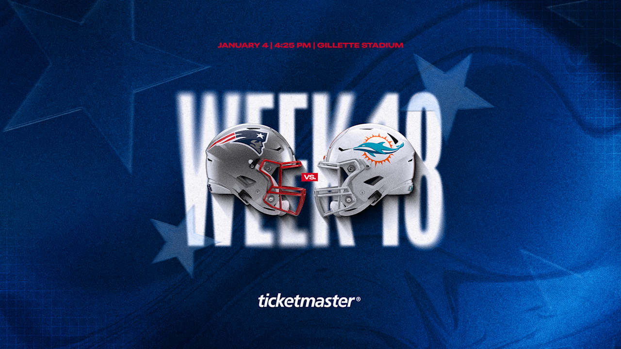 Featured image for Patriots-Dolphins Week 18 Game Set for January 4 at 4:25 PM