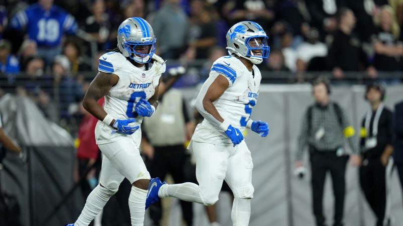 Featured image for Lions' Rushing and Pass Rush Lead to Victory Over Ravens on Monday Night