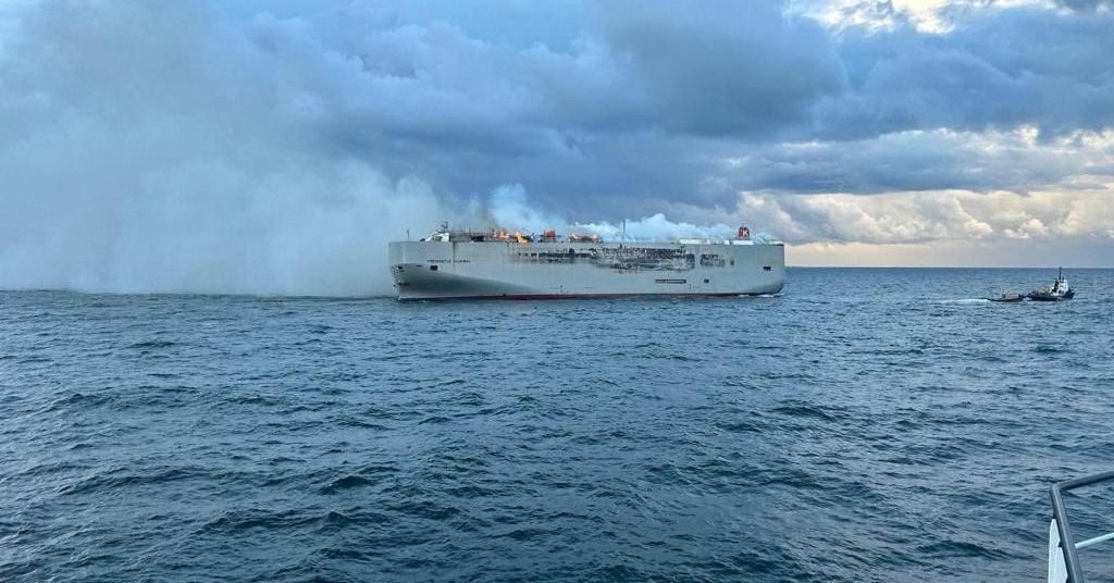 Featured image for Deadly Fire on Cargo Ship Carrying 3000 Cars off Dutch Coast
