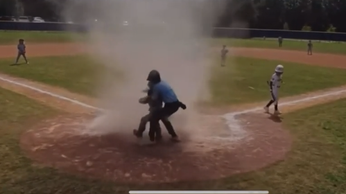 Featured image for "Dramatic Dust Devil Disrupts Youth Baseball Game, Heroic Rescues Ensue"