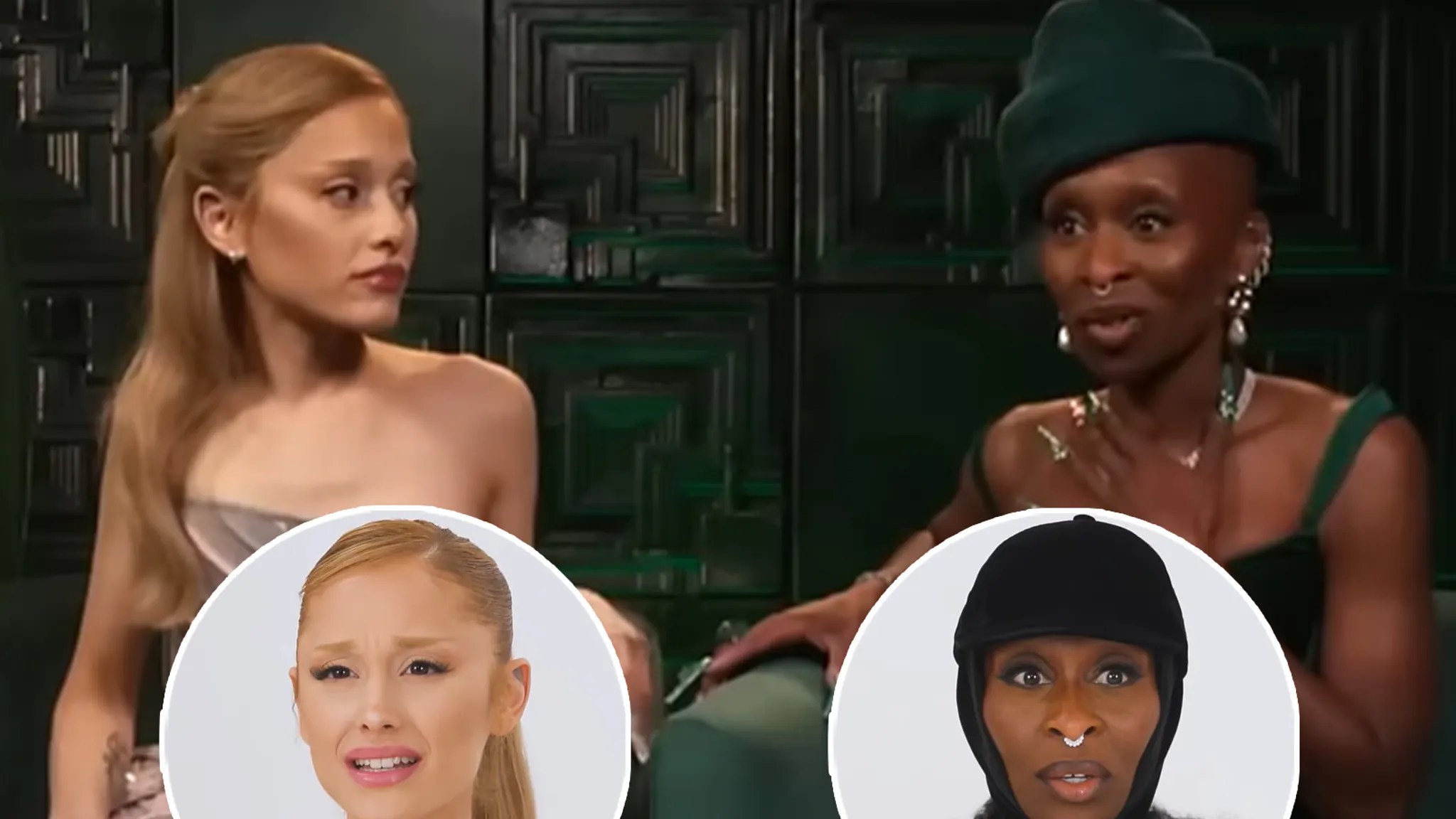 Featured image for Ariana Grande and Cynthia Erivo Clarify Viral 'Holding Space' Interview Confusion