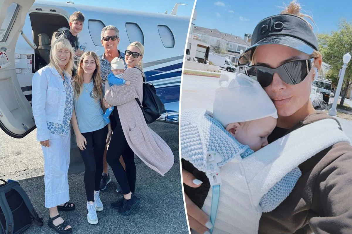 Heather Rae Young faces criticism over private jet travel with baby.